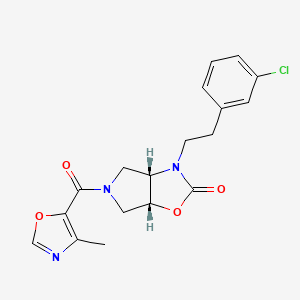 (3aS*,6aR*)-3-[2-(3-chlorophenyl)ethyl]-5-[(4-methyl-1,3-oxazol-5-yl)carbonyl]hexahydro-2H-pyrrolo[3,4-d][1,3]oxazol-2-one