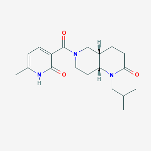 (4aS*,8aR*)-1-isobutyl-6-[(6-methyl-2-oxo-1,2-dihydro-3-pyridinyl)carbonyl]octahydro-1,6-naphthyridin-2(1H)-one