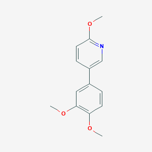 molecular formula C14H15NO3 B052602 5-(3,4-Dimethoxyphenyl)-2-methoxypyridine CAS No. 146535-81-1