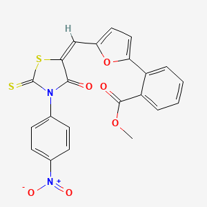 methyl 2-(5-{[3-(4-nitrophenyl)-4-oxo-2-thioxo-1,3-thiazolidin-5-ylidene]methyl}-2-furyl)benzoate