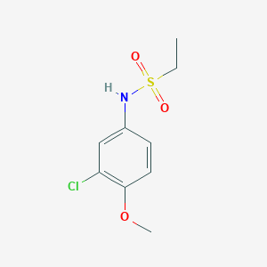 molecular formula C9H12ClNO3S B5260284 N-(3-chloro-4-methoxyphenyl)ethanesulfonamide 