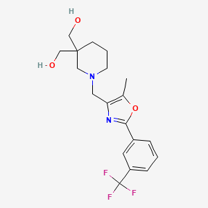 [1-({5-methyl-2-[3-(trifluoromethyl)phenyl]-1,3-oxazol-4-yl}methyl)piperidine-3,3-diyl]dimethanol