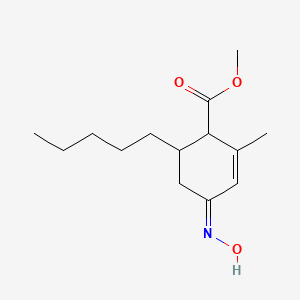 molecular formula C14H23NO3 B5260304 methyl 4-(hydroxyimino)-2-methyl-6-pentyl-2-cyclohexene-1-carboxylate 