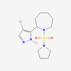 2-(4-chloro-1-methyl-1H-pyrazol-5-yl)-1-(1-pyrrolidinylsulfonyl)azepane