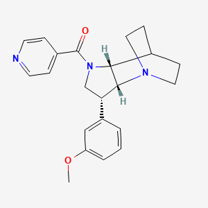 molecular formula C22H25N3O2 B5260329 (3R*,3aR*,7aR*)-1-isonicotinoyl-3-(3-methoxyphenyl)octahydro-4,7-ethanopyrrolo[3,2-b]pyridine 