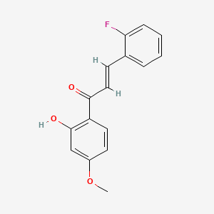 molecular formula C16H13FO3 B5260333 3-(2-fluorophenyl)-1-(2-hydroxy-4-methoxyphenyl)-2-propen-1-one 