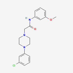 2-[4-(3-chlorophenyl)-1-piperazinyl]-N-(3-methoxyphenyl)acetamide