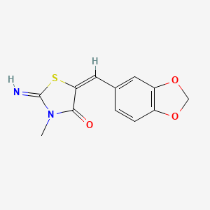 5-(1,3-benzodioxol-5-ylmethylene)-2-imino-3-methyl-1,3-thiazolidin-4-one