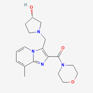 (3S)-1-{[8-methyl-2-(morpholin-4-ylcarbonyl)imidazo[1,2-a]pyridin-3-yl]methyl}pyrrolidin-3-ol