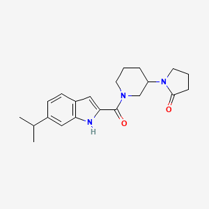 1-{1-[(6-isopropyl-1H-indol-2-yl)carbonyl]piperidin-3-yl}pyrrolidin-2-one