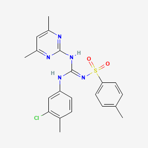 N-{[(3-chloro-4-methylphenyl)amino][(4,6-dimethyl-2-pyrimidinyl)amino]methylene}-4-methylbenzenesulfonamide