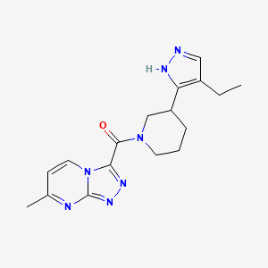 3-{[3-(4-ethyl-1H-pyrazol-5-yl)piperidin-1-yl]carbonyl}-7-methyl[1,2,4]triazolo[4,3-a]pyrimidine