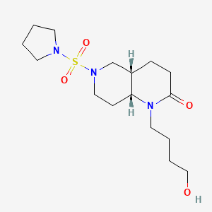 (4aS*,8aR*)-1-(4-hydroxybutyl)-6-(pyrrolidin-1-ylsulfonyl)octahydro-1,6-naphthyridin-2(1H)-one