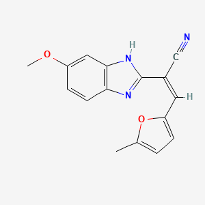 (2Z)-2-(5-methoxy-1H-benzimidazol-2-yl)-3-(5-methylfuran-2-yl)prop-2-enenitrile