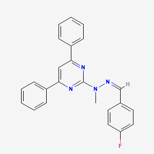 4-fluorobenzaldehyde (4,6-diphenyl-2-pyrimidinyl)(methyl)hydrazone