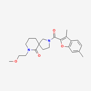 molecular formula C22H28N2O4 B5260397 2-[(3,6-dimethyl-1-benzofuran-2-yl)carbonyl]-7-(2-methoxyethyl)-2,7-diazaspiro[4.5]decan-6-one 