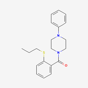 molecular formula C20H24N2OS B5260416 1-phenyl-4-[2-(propylthio)benzoyl]piperazine 