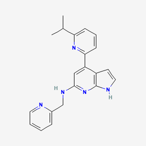 4-(6-isopropylpyridin-2-yl)-N-(pyridin-2-ylmethyl)-1H-pyrrolo[2,3-b]pyridin-6-amine