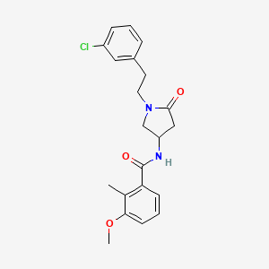 N-{1-[2-(3-chlorophenyl)ethyl]-5-oxopyrrolidin-3-yl}-3-methoxy-2-methylbenzamide