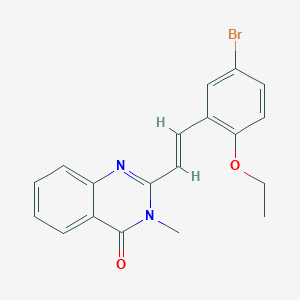 molecular formula C19H17BrN2O2 B5260433 2-[2-(5-bromo-2-ethoxyphenyl)vinyl]-3-methyl-4(3H)-quinazolinone 