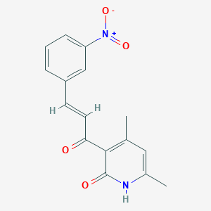 molecular formula C16H14N2O4 B5260463 4,6-dimethyl-3-[3-(3-nitrophenyl)acryloyl]-2(1H)-pyridinone CAS No. 416890-22-7