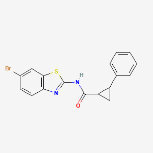 molecular formula C17H13BrN2OS B5260470 N-(6-bromo-1,3-benzothiazol-2-yl)-2-phenylcyclopropanecarboxamide 