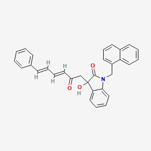 3-hydroxy-1-(1-naphthylmethyl)-3-(2-oxo-6-phenyl-3,5-hexadien-1-yl)-1,3-dihydro-2H-indol-2-one