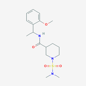 molecular formula C17H27N3O4S B5260496 1-[(dimethylamino)sulfonyl]-N-[1-(2-methoxyphenyl)ethyl]-3-piperidinecarboxamide 