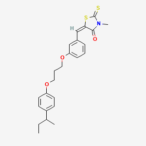 molecular formula C24H27NO3S2 B5260501 5-{3-[3-(4-sec-butylphenoxy)propoxy]benzylidene}-3-methyl-2-thioxo-1,3-thiazolidin-4-one 