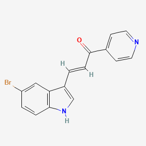 3-(5-bromo-1H-indol-3-yl)-1-(4-pyridinyl)-2-propen-1-one