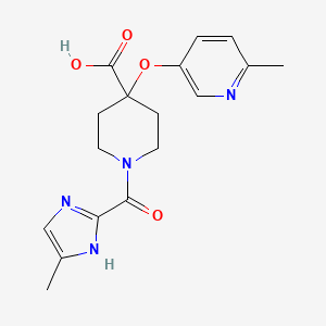 1-[(4-methyl-1H-imidazol-2-yl)carbonyl]-4-[(6-methylpyridin-3-yl)oxy]piperidine-4-carboxylic acid