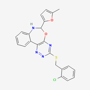 3-[(2-chlorobenzyl)thio]-6-(5-methyl-2-furyl)-6,7-dihydro[1,2,4]triazino[5,6-d][3,1]benzoxazepine