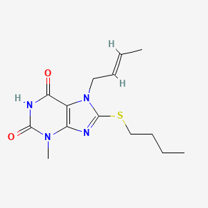 7-(2-buten-1-yl)-8-(butylthio)-3-methyl-3,7-dihydro-1H-purine-2,6-dione