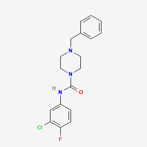 4-benzyl-N-(3-chloro-4-fluorophenyl)-1-piperazinecarboxamide