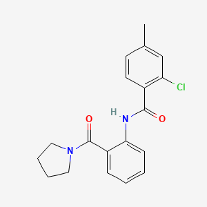 2-chloro-4-methyl-N-[2-(1-pyrrolidinylcarbonyl)phenyl]benzamide