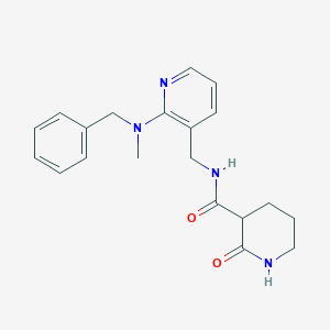 molecular formula C20H24N4O2 B5260574 N-({2-[benzyl(methyl)amino]pyridin-3-yl}methyl)-2-oxopiperidine-3-carboxamide 