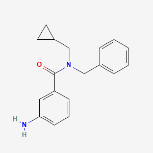 molecular formula C18H20N2O B5260579 3-amino-N-benzyl-N-(cyclopropylmethyl)benzamide 