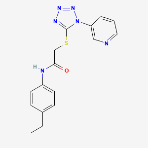 N-(4-ethylphenyl)-2-{[1-(3-pyridinyl)-1H-tetrazol-5-yl]thio}acetamide