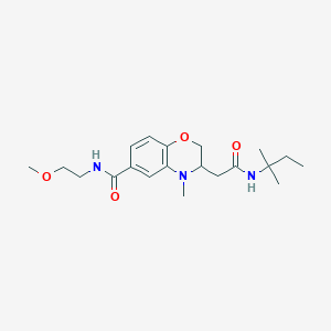 3-{2-[(1,1-dimethylpropyl)amino]-2-oxoethyl}-N-(2-methoxyethyl)-4-methyl-3,4-dihydro-2H-1,4-benzoxazine-6-carboxamide