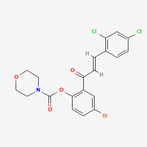 molecular formula C20H16BrCl2NO4 B5260594 4-bromo-2-[3-(2,4-dichlorophenyl)acryloyl]phenyl 4-morpholinecarboxylate 