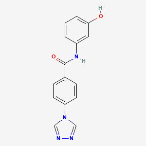 molecular formula C15H12N4O2 B5260601 N-(3-hydroxyphenyl)-4-(4H-1,2,4-triazol-4-yl)benzamide 