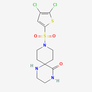 9-[(4,5-dichloro-2-thienyl)sulfonyl]-1,4,9-triazaspiro[5.5]undecan-5-one