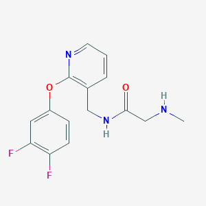 molecular formula C15H15F2N3O2 B5260639 N~1~-{[2-(3,4-difluorophenoxy)pyridin-3-yl]methyl}-N~2~-methylglycinamide 