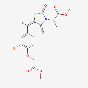 methyl 2-{5-[3-bromo-4-(2-methoxy-2-oxoethoxy)benzylidene]-2,4-dioxo-1,3-thiazolidin-3-yl}propanoate