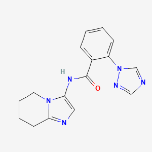 N-(5,6,7,8-tetrahydroimidazo[1,2-a]pyridin-3-yl)-2-(1H-1,2,4-triazol-1-yl)benzamide