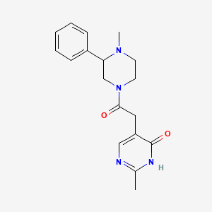 2-methyl-5-[2-(4-methyl-3-phenylpiperazin-1-yl)-2-oxoethyl]pyrimidin-4(3H)-one