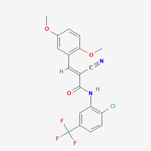 N-[2-chloro-5-(trifluoromethyl)phenyl]-2-cyano-3-(2,5-dimethoxyphenyl)acrylamide