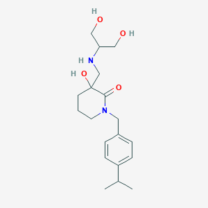 3-hydroxy-3-({[2-hydroxy-1-(hydroxymethyl)ethyl]amino}methyl)-1-(4-isopropylbenzyl)piperidin-2-one