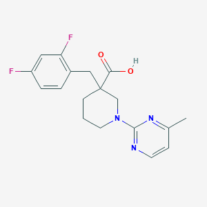 3-(2,4-difluorobenzyl)-1-(4-methylpyrimidin-2-yl)piperidine-3-carboxylic acid