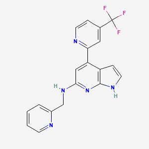 N-(pyridin-2-ylmethyl)-4-[4-(trifluoromethyl)pyridin-2-yl]-1H-pyrrolo[2,3-b]pyridin-6-amine